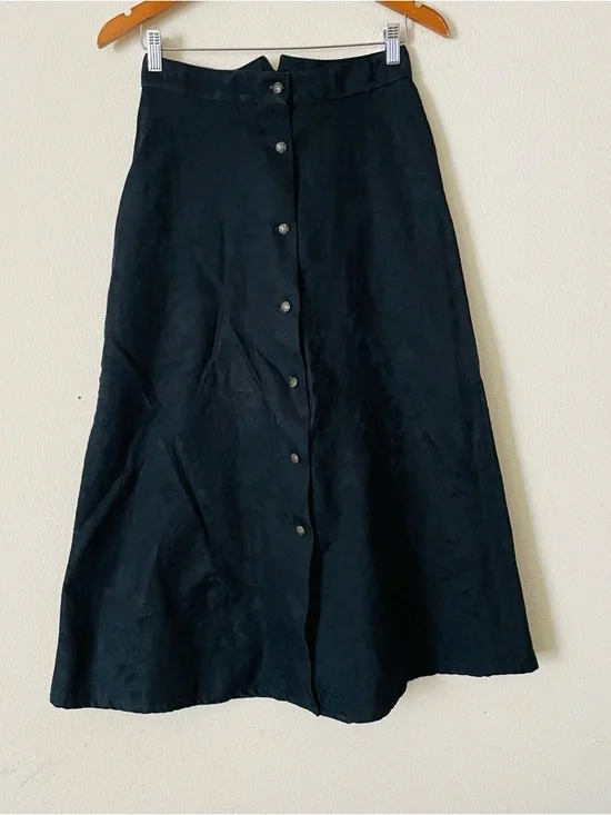 Vintage Wahmaker SIZE 10 & 12 black Victorian floral style jacket and skirt set - Picture 8 of 15